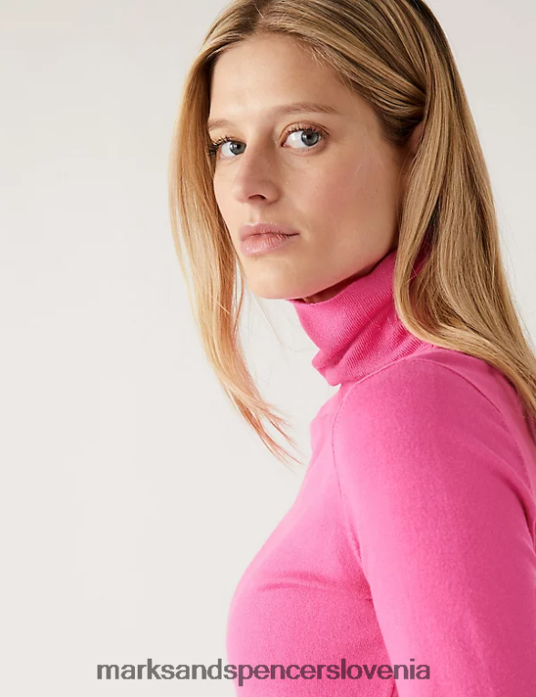 pulover z ovratnikom cvet Marks & Spencer oblačila ženske 6T8F6X1350