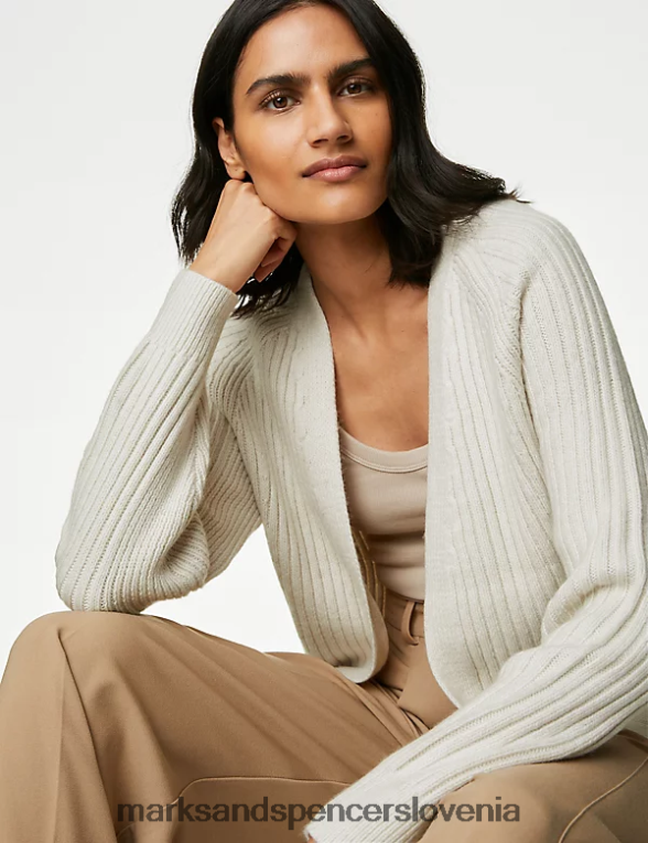 rebrasta jopica s parangalom od roba do roba lahka naravna Marks & Spencer oblačila ženske 6T8F6X362
