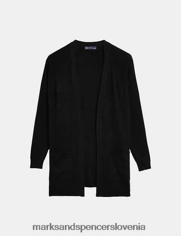 rebrasta jopica s parangalom od roba do roba Črna Marks & Spencer oblačila ženske 6T8F6X927
