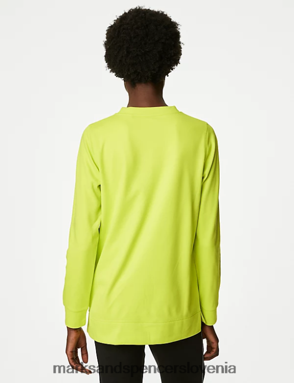 sproščen pulover z okroglim izrezom limetada Marks & Spencer oblačila ženske 6T8F6X534