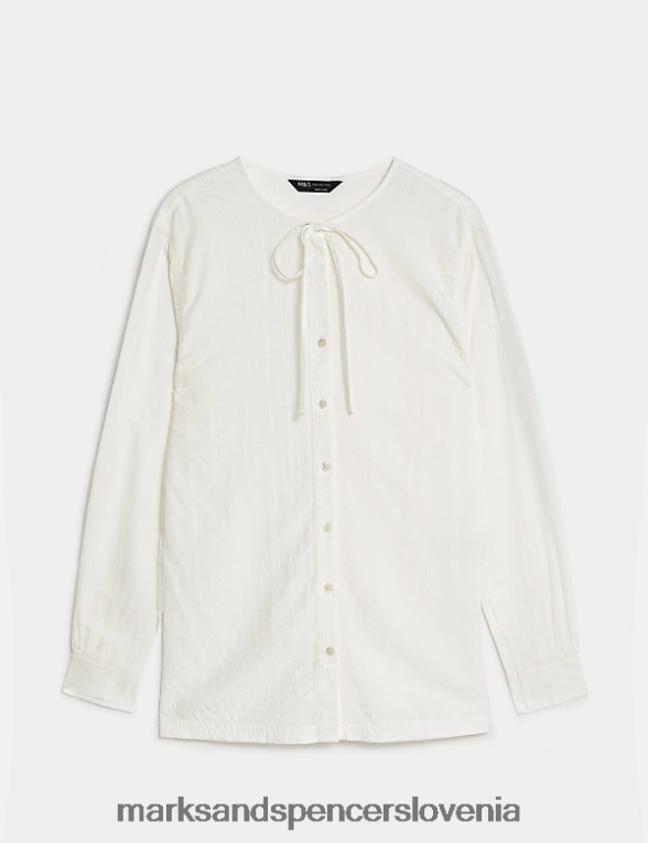 modalna bogata bluza s parangalom slonovina Marks & Spencer oblačila ženske 6T8F6X1605