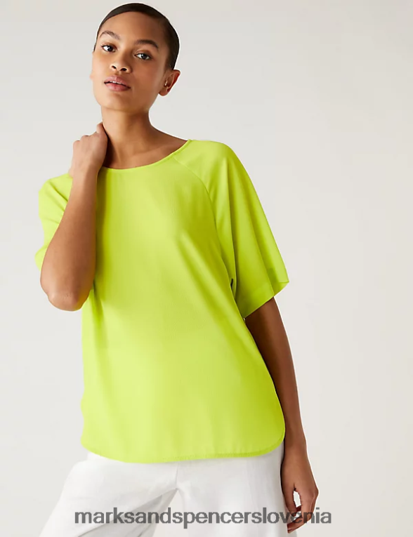 top z okroglim ovratnikom apno Marks & Spencer oblačila ženske 6T8F6X3152