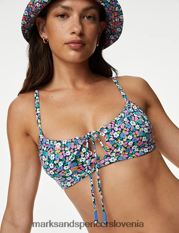 cvetlično podložen zgornji del bikinija več/svetlo Marks & Spencer oblačila ženske 6T8F6X2358