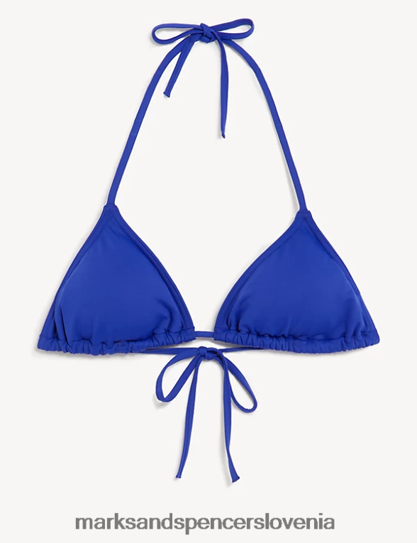 podložen trikotni zgornji del bikinija električno modra Marks & Spencer oblačila ženske 6T8F6X1780