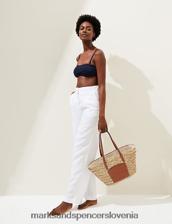 podložen zgornji del bikinija bandeau mornarica Marks & Spencer oblačila ženske 6T8F6X1833