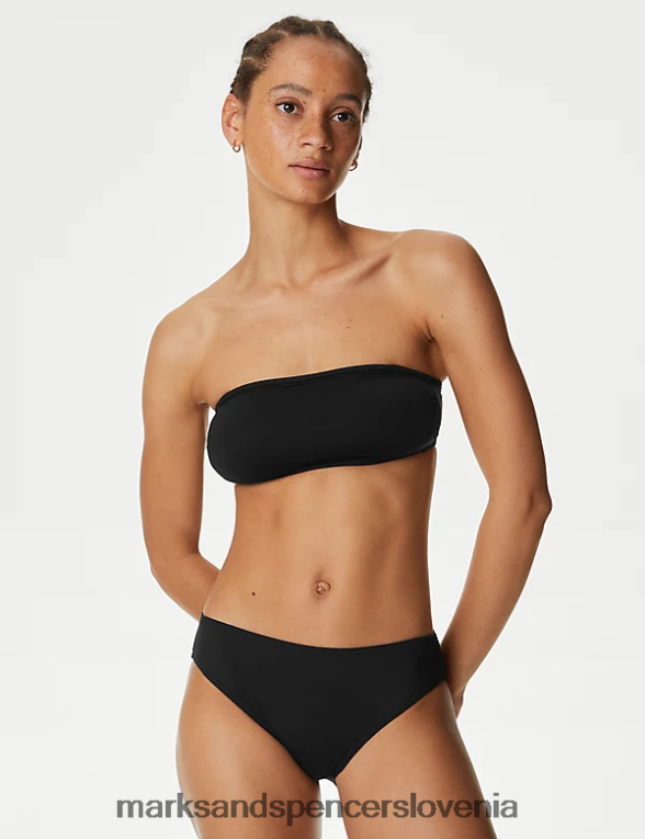 podložen zgornji del bikinija bandeau Črna Marks & Spencer oblačila ženske 6T8F6X1704