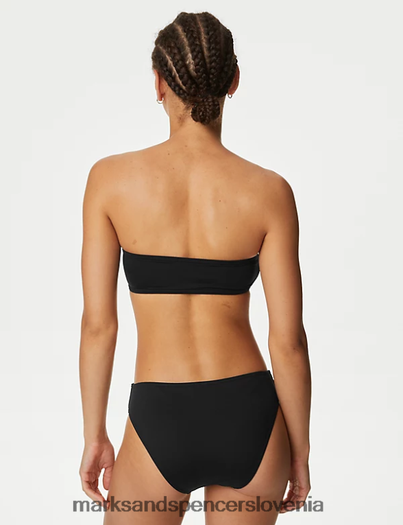 podložen zgornji del bikinija bandeau Črna Marks & Spencer oblačila ženske 6T8F6X1704