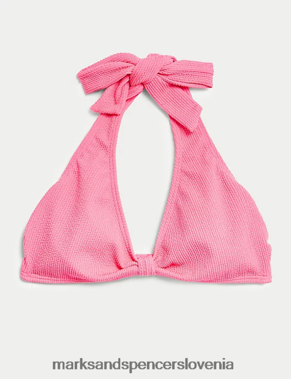 zgornji del bikinija z teksturiranim vozlom žvečilni gumi Marks & Spencer oblačila ženske 6T8F6X2667