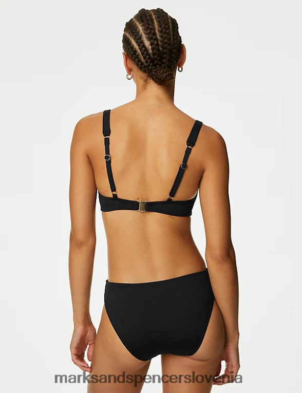 zgornji del bikinija z v-izrezom Črna Marks & Spencer oblačila ženske 6T8F6X248