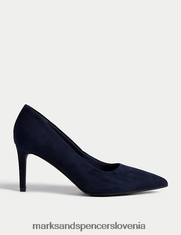 čevlji s koničasto peto s stiletto peto mornarica Marks & Spencer obutev ženske 6T8F6X1953