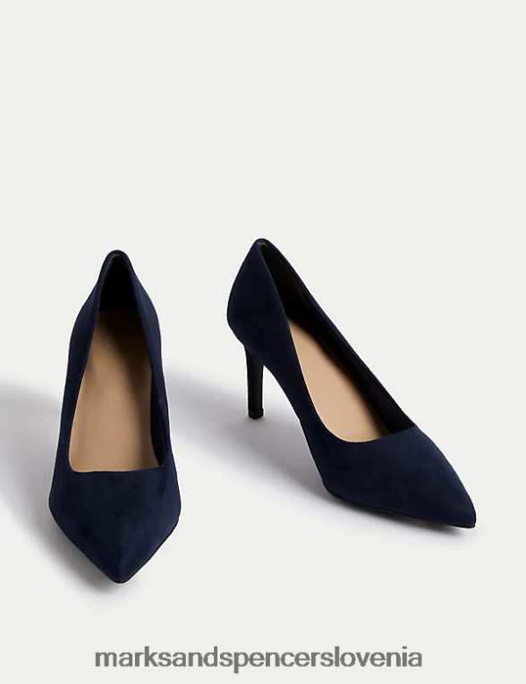 čevlji s koničasto peto s stiletto peto mornarica Marks & Spencer obutev ženske 6T8F6X1953