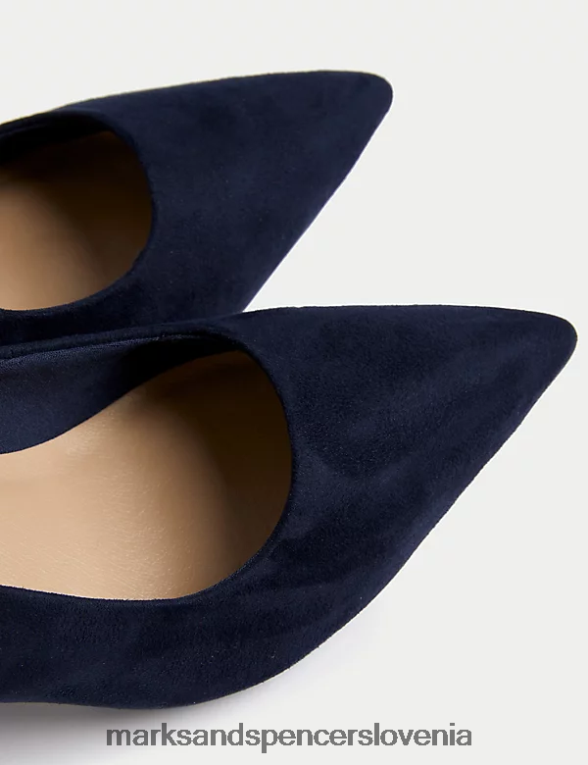 čevlji s koničasto peto s stiletto peto mornarica Marks & Spencer obutev ženske 6T8F6X1953
