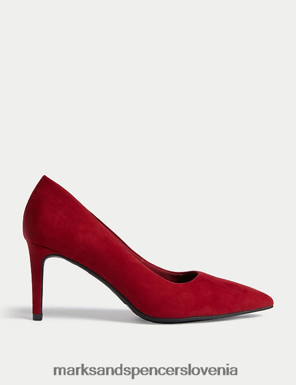 čevlji s koničasto peto s stiletto peto rdeča Marks & Spencer obutev ženske 6T8F6X2276