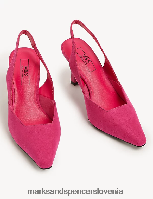 čevlji s špičasto peto na zadrgo cerise Marks & Spencer obutev ženske 6T8F6X2535