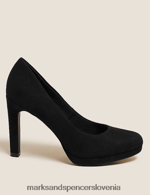 sodni čevlji s platformo in stiletto peto Črna Marks & Spencer obutev ženske 6T8F6X3104