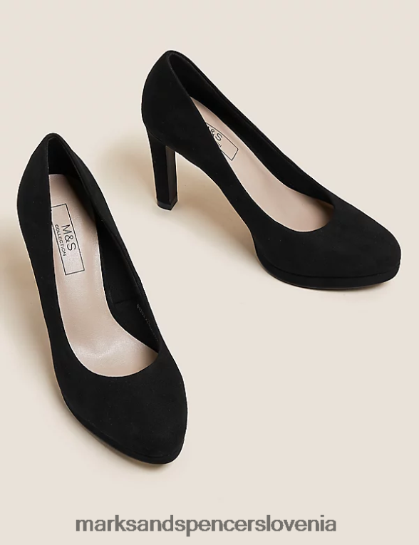 sodni čevlji s platformo in stiletto peto Črna Marks & Spencer obutev ženske 6T8F6X3104