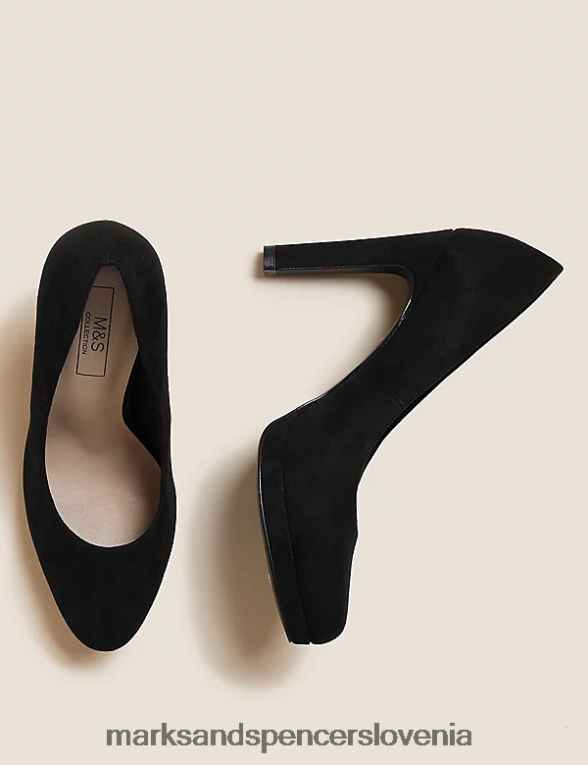 sodni čevlji s platformo in stiletto peto Črna Marks & Spencer obutev ženske 6T8F6X3104