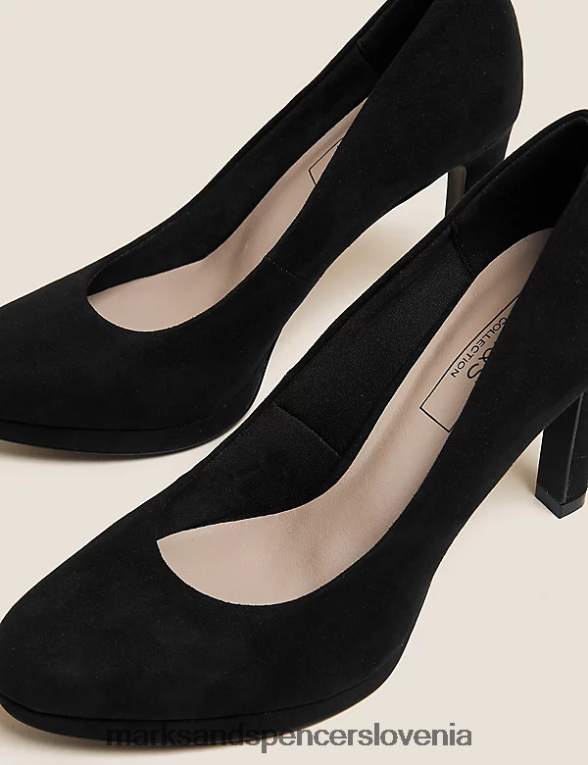 sodni čevlji s platformo in stiletto peto Črna Marks & Spencer obutev ženske 6T8F6X3104