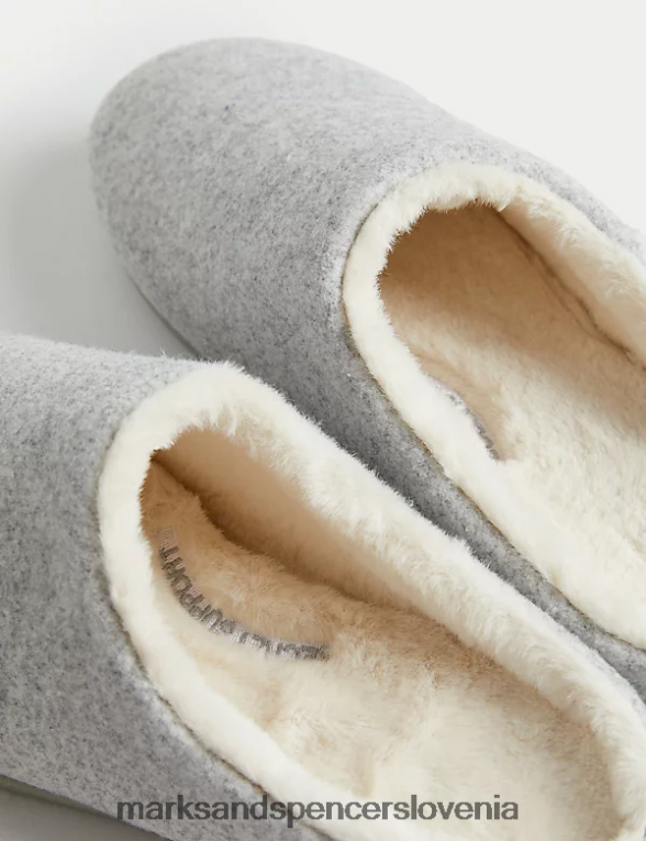 mule copati s skrivno oporo siva mešanica Marks & Spencer obutev ženske 6T8F6X2278