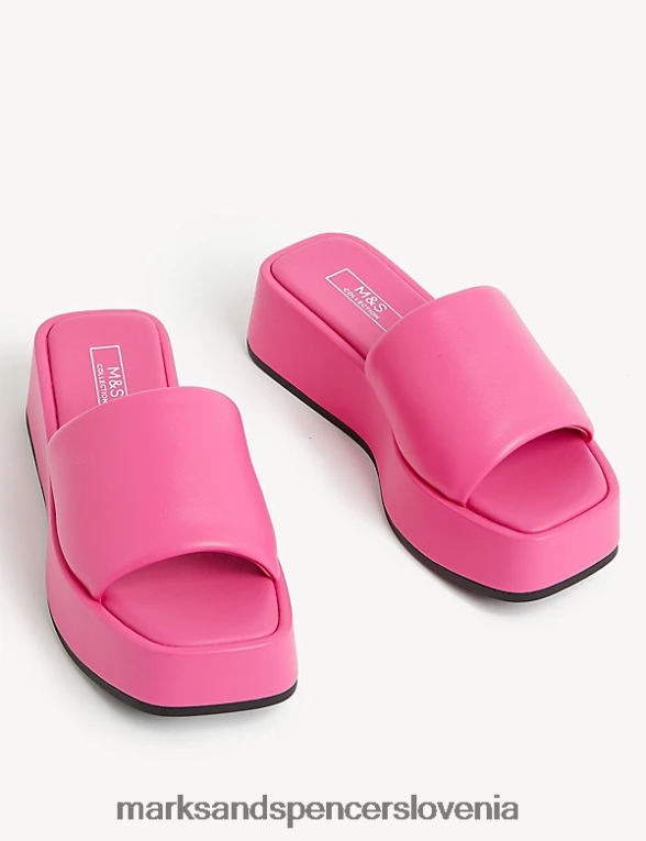 mule s kvadratnimi prsti cerise Marks & Spencer obutev ženske 6T8F6X3246