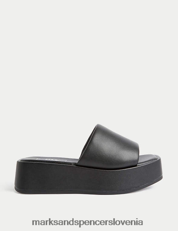 mule s kvadratnimi prsti Črna Marks & Spencer obutev ženske 6T8F6X2939