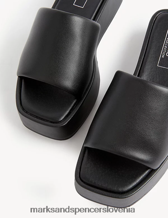 mule s kvadratnimi prsti Črna Marks & Spencer obutev ženske 6T8F6X2939