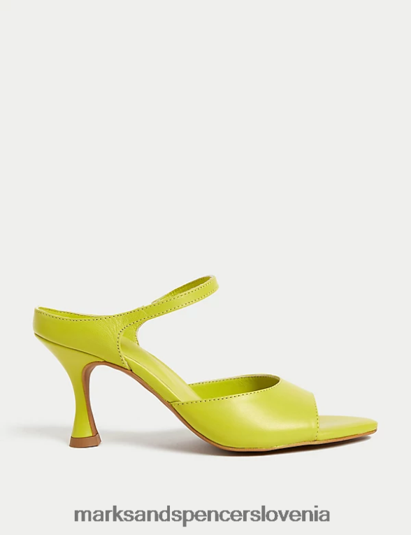 mule z usnjenim paščkom za gleženj s stiletto peto jabolko Marks & Spencer obutev ženske 6T8F6X2077