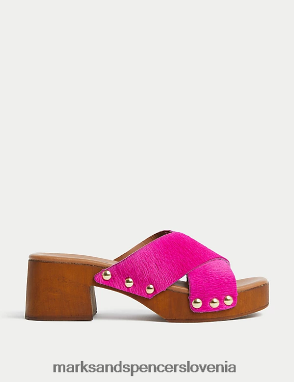 cokle z blok peto z odprtimi prsti cerise Marks & Spencer obutev ženske 6T8F6X1930