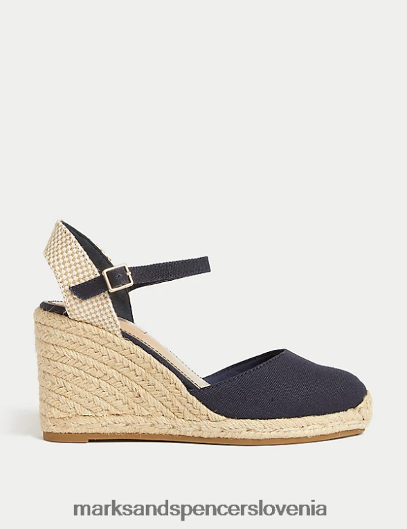 espadrile s trakom za gležnje mornarska mešanica Marks & Spencer obutev ženske 6T8F6X2821