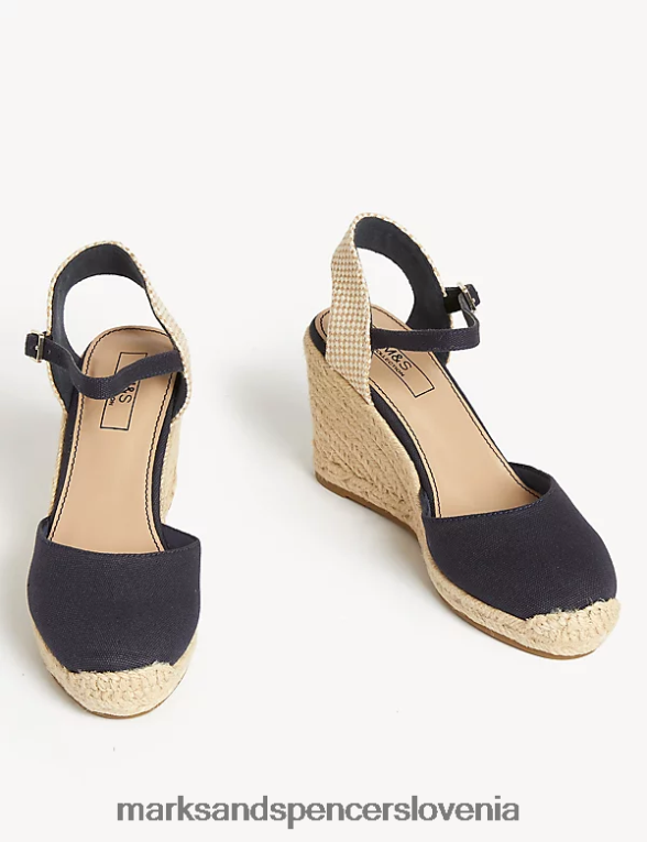 espadrile s trakom za gležnje mornarska mešanica Marks & Spencer obutev ženske 6T8F6X2821
