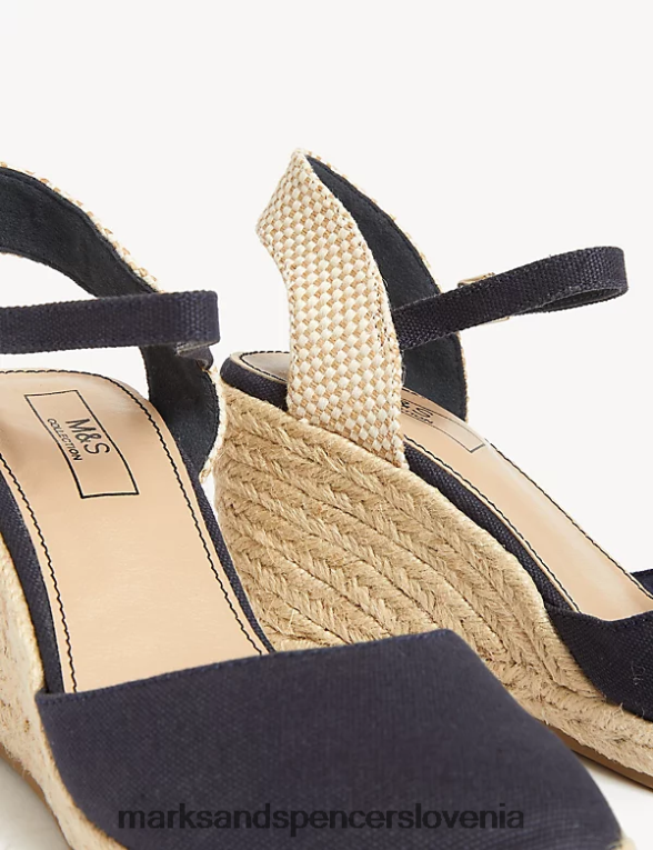 espadrile s trakom za gležnje mornarska mešanica Marks & Spencer obutev ženske 6T8F6X2821