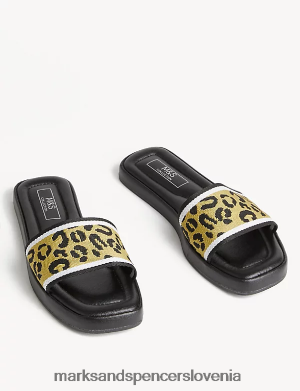 potiskani drsniki črna mešanica Marks & Spencer obutev ženske 6T8F6X1528
