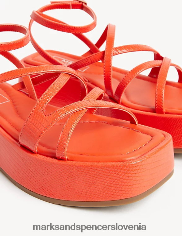 sandali s paščki mandarina Marks & Spencer obutev ženske 6T8F6X2917
