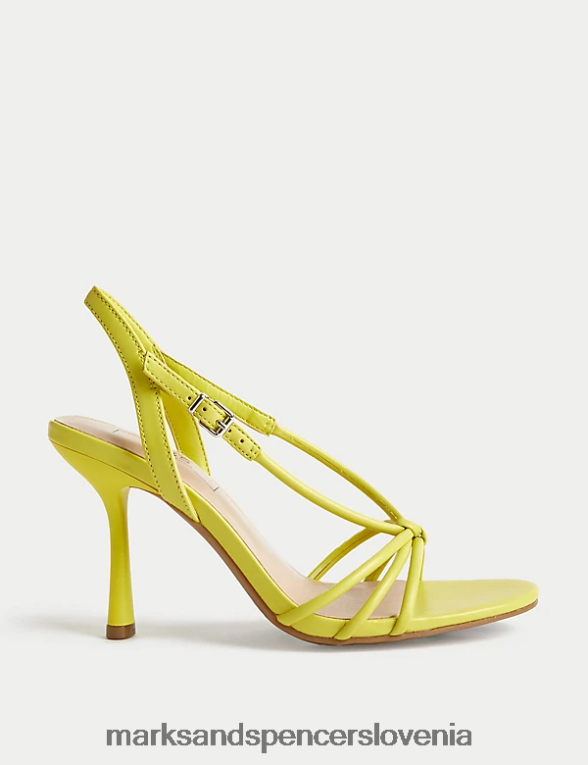 sandali s stiletto peto in zaponko apno Marks & Spencer obutev ženske 6T8F6X1604