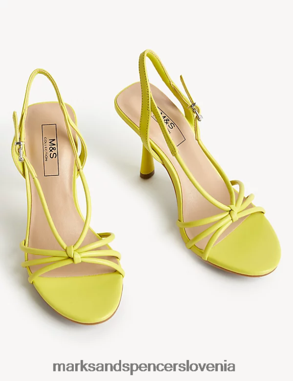 sandali s stiletto peto in zaponko apno Marks & Spencer obutev ženske 6T8F6X1604