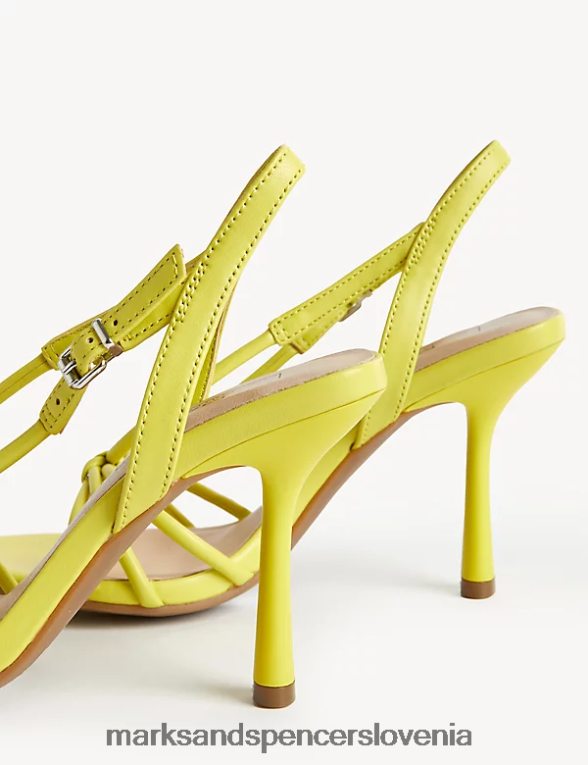 sandali s stiletto peto in zaponko apno Marks & Spencer obutev ženske 6T8F6X1604