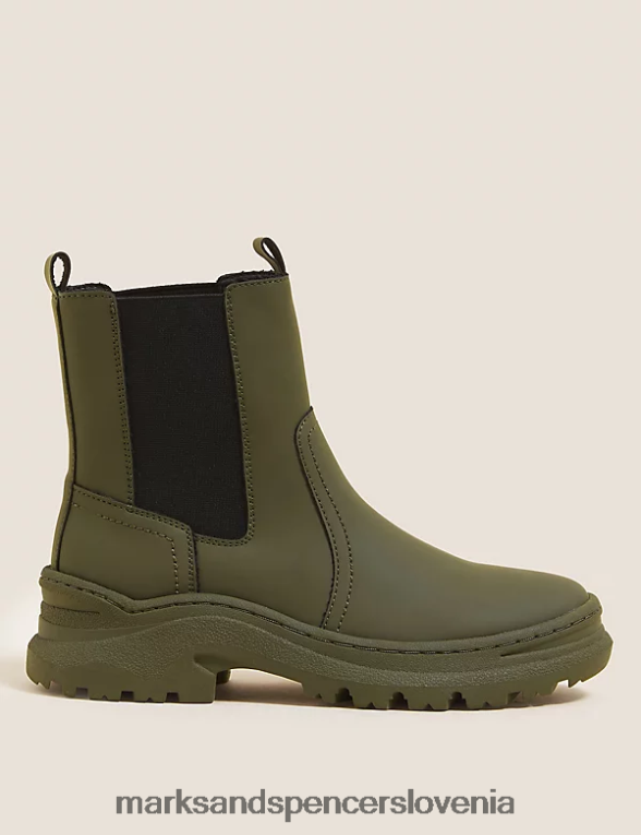 debeli chelsea gležnjarji kaki Marks & Spencer obutev ženske 6T8F6X1246